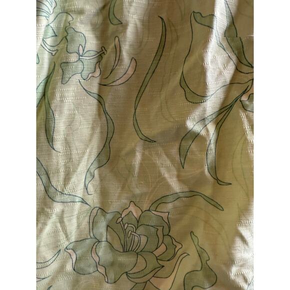 Tommy Bahama Sleeveless Button-Up Tie-Front Top-Lt Green & Blue Floral - Picture 5 of 9